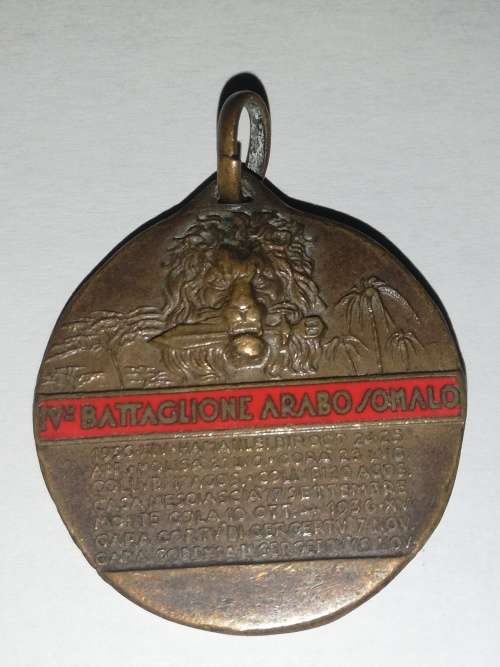 Colonial Troops IV ° Battalion Arabic Somali MEDAL AFRICA CAMPAIGNS - RARE FIND