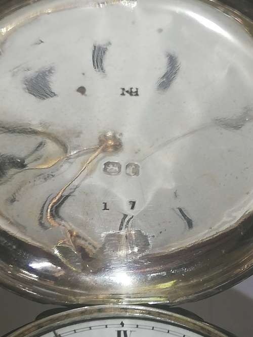 Hallmark silver watch cane top