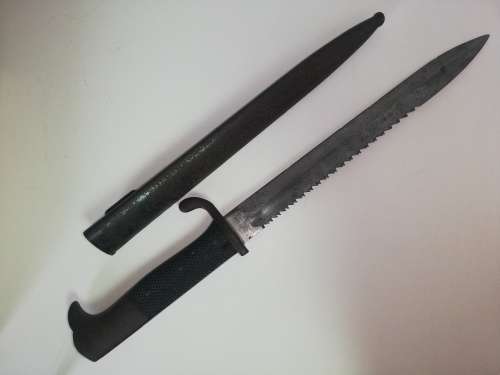 Erfurt Sawback Bayonet with Scabbard