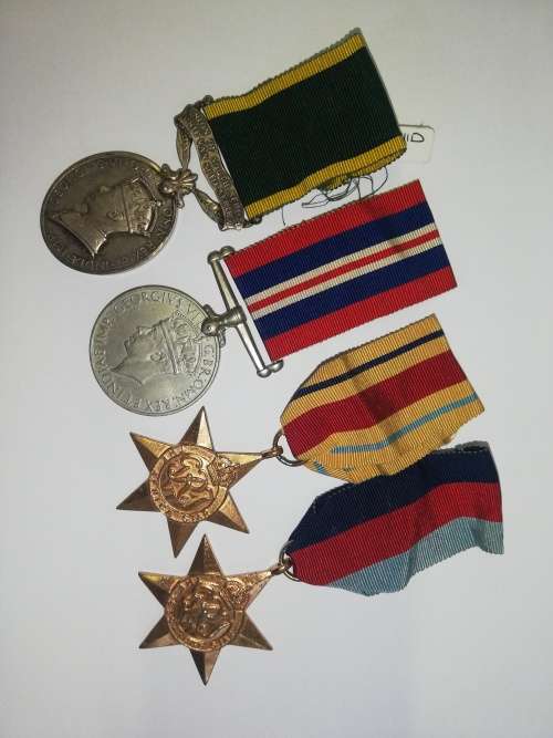 WW2 Medal Collection with Efficient Services medal - SIG R. W. HILL 2 1931
