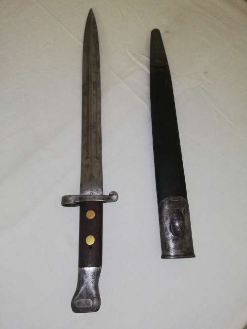 Boer War issued '88 Pattern Enfield Lee Metford bayonet & scabbard