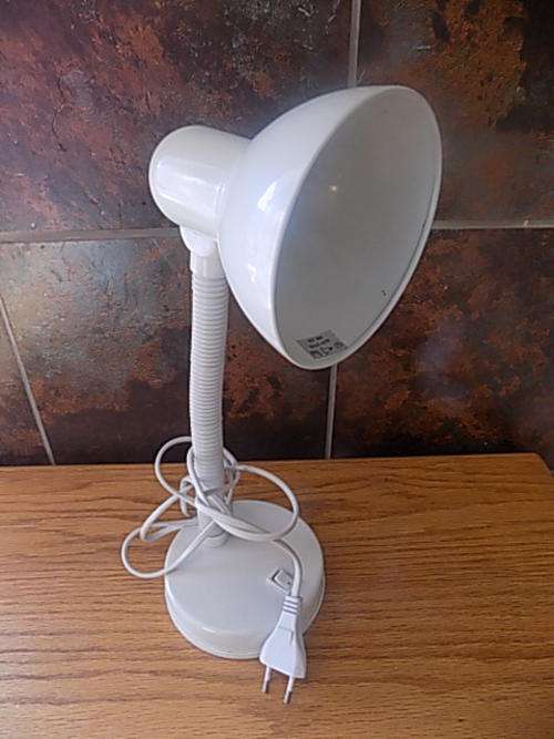 White Swivel Neck Desk Lamp