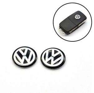 (Local) 14mm Replacement Key Emblem Badge for VW (Black)