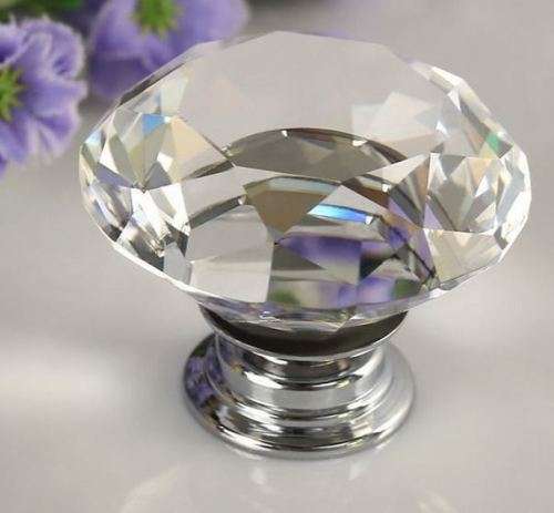Stock Clearence - 30mm Crystal Glass Door, Drawer Pull Handle Knob
