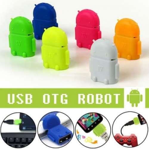 Random Colour Android Robot OTG Adapter