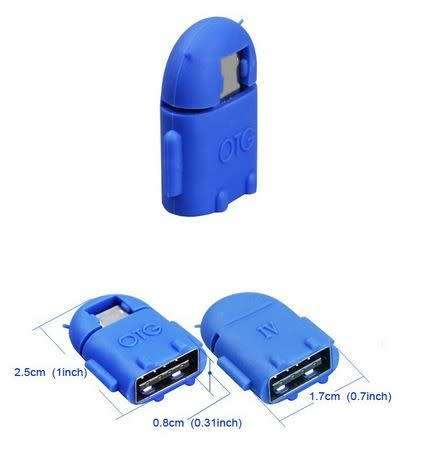 Random Colour Android Robot OTG Adapter
