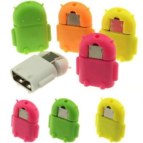 Random Colour Android Robot OTG Adapter