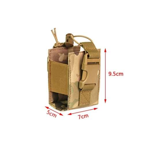 Tan Tactical Molle Radio Case Molle Pouch System Attachment Walkie-talkie Outdoor Sports Bag