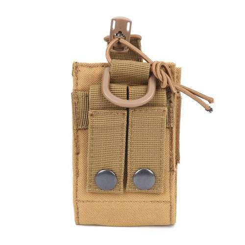 Tan Tactical Molle Radio Case Molle Pouch System Attachment Walkie-talkie Outdoor Sports Bag