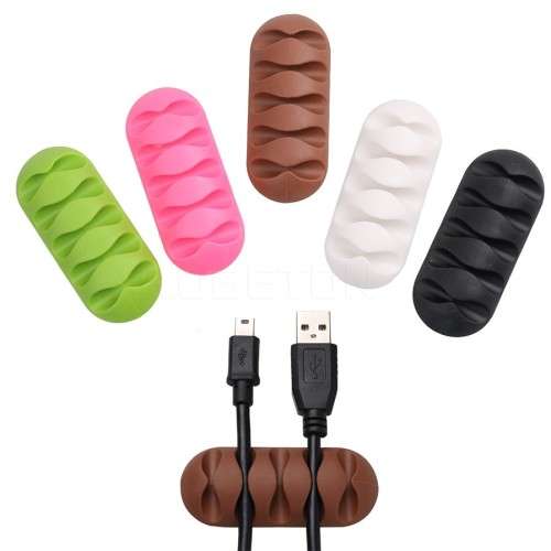 Black Cable Organizer Desktop Cable Holder