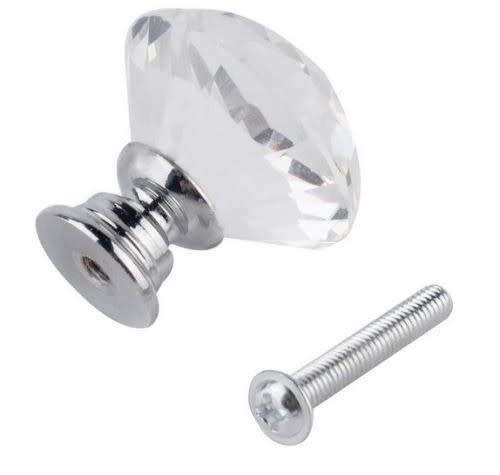 Sale - 30mm Crystal Glass Door Knob