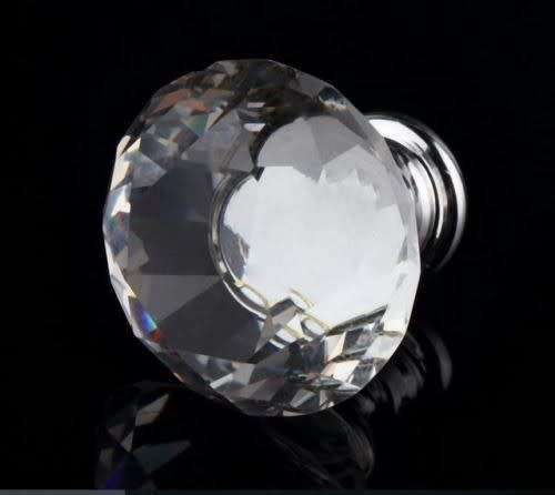 Sale - 30mm Crystal Glass Door Knob