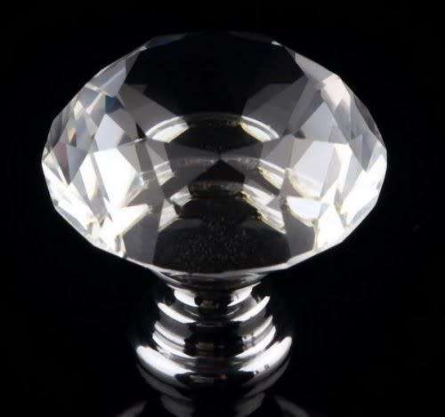 Sale - 30mm Crystal Glass Door Knob
