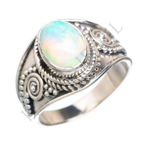 KJ COLLECTION - Natural ETHIOPIAN OPAL in Sterling Silver (size 6.5 / N)
