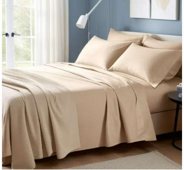LUXURY HEERZA HOME FLAT SHEETS STONE KING XL (HOTEL COLLECTION T200)