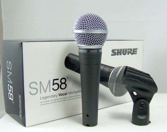 Shure SM58 Legendary Vocal Microphone + Pop Filter + Cable + Stand