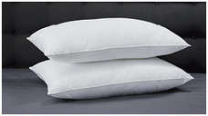 4 x BALL FIBRE PILLOWS - HEAD & NECK SUPPORT - RETAINS SHAPE - POLY COTTON CASING