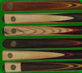 2 PC. POOL CUE - ASH WOOD / MAPLE + TIPS & CHALK - FOR SNOOKER , BILLIARDS & POOL