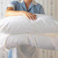 6 X PILLOWS - RETAINS SHAPE - NECK SUPPORT - 650-700GSM VIRGIN BALL FIBRE FILLING - NON ALLERGIC