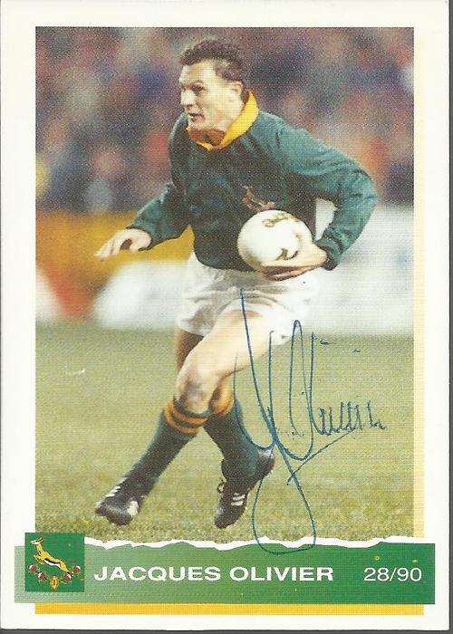 1994 JACQUES OLIVIER SPORTS DECK CARD - Autographed - Last official team under the old SA fl