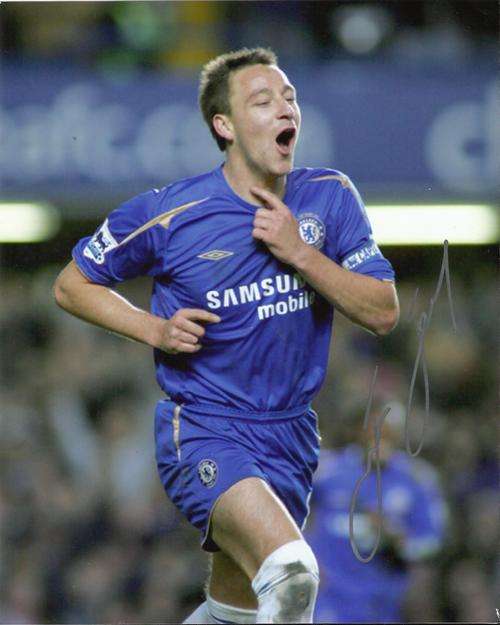 JOHN TERRY AUTOGRAPHED PHOTO - LETTER OF GUARANTEE INCLUDED