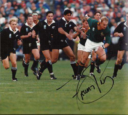 1995 RWC FINAL A5 AGFA PHOTO - AUTOGRAPHED [See description+ Photo]