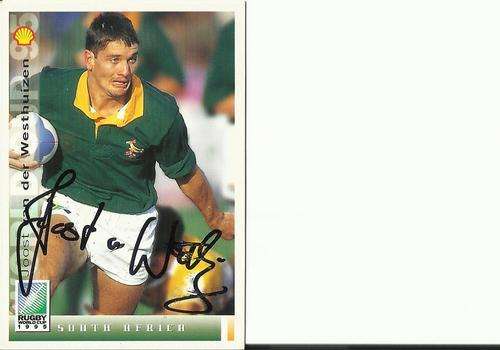1995 RWC Joost vd Westhuizen Trading Card (Original autograph)