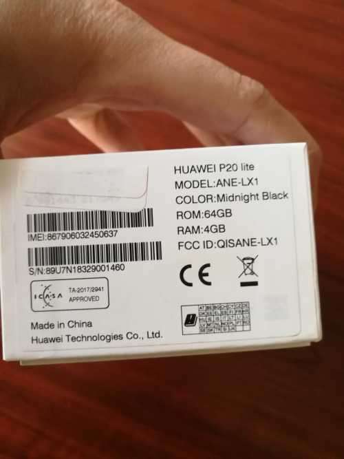 Genuine HUAWEI P20 Lite SmartPhone (64GB, 4GB RAM, Dual Camera)