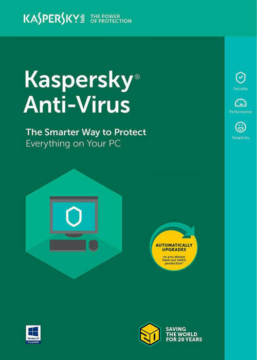 Kaspersky Antivirus Security 2020 (1 PC Device, 1 year Global Key) - QUICK DELIVERY