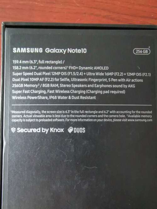 Samsung Galaxy Note 10 Dual-Sim (256GB, Aura Black) 24 Hour Delivery