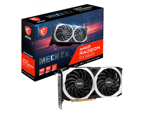 MSI Radeon RX 6600 MECH 2X 8GB GDDR6 Graphics Card | Quick Delivery