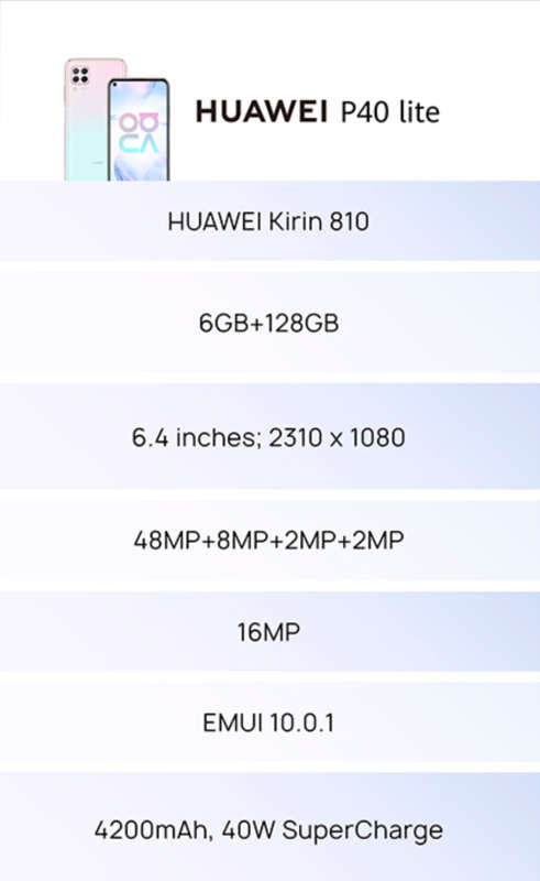 Huawei P40 Lite | Dual-Sim | 128GB | 6GB RAM | Midnight Black | Quick Delivery