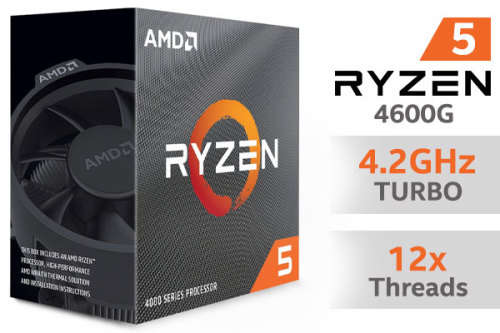AMD Ryzen 5 4600G CPU | 6-Core | 12 Threads | 3.7GHz - 4.2GHz Turbo Boost | FREE Delivery
