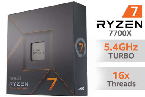 AMD Ryzen 7 7700X CPU | 8-Core | 16 Threads | 5.4GHz Turbo | R30 Delivery