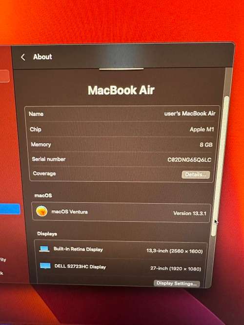 Apple Macbook Air | M1 Chip | 8GB RAM | 256GB | Gold | R30 Delivery