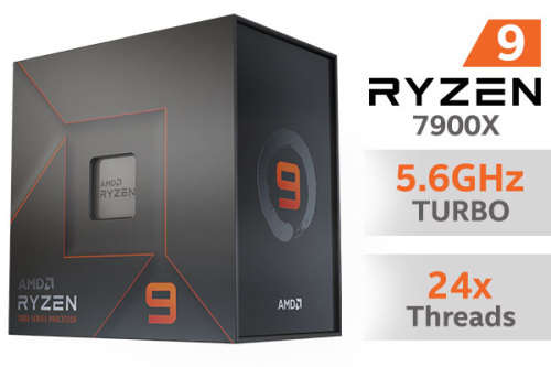 AMD Ryzen 9 7900X CPU | 12-Core | 24 Threads | 5.6GHz Turbo | R30 Delivery