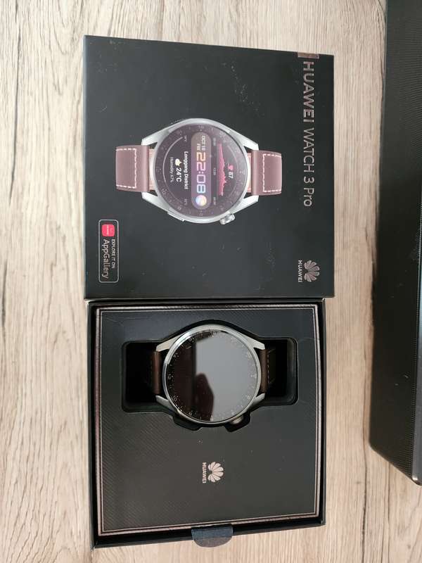 Huawei Watch 3 Pro Titanium Gray with Brown Leather Strap
