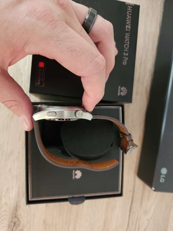 Huawei Watch 3 Pro Titanium Gray with Brown Leather Strap