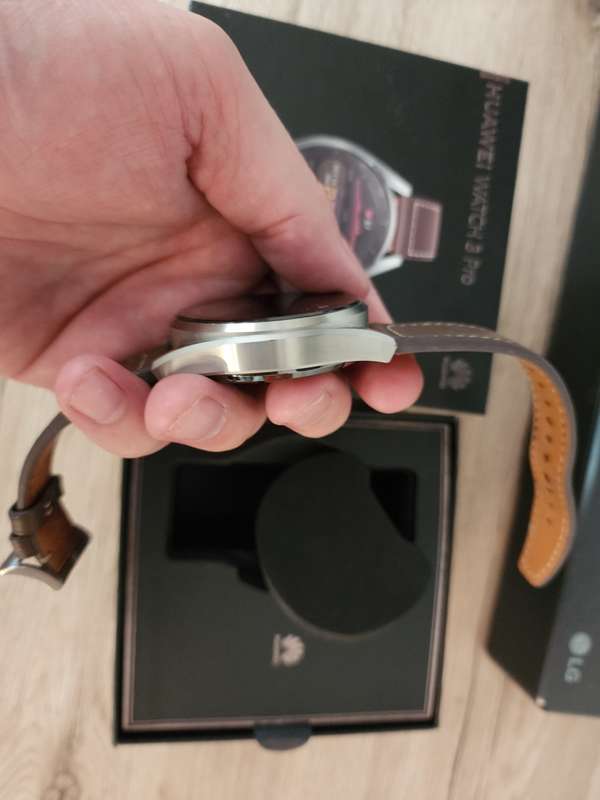 Huawei Watch 3 Pro Titanium Gray with Brown Leather Strap