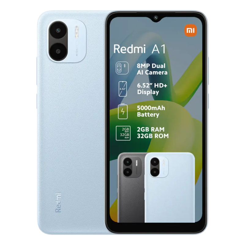 Redmi A1 Smartphone | 32GB | Dual Sim | Light Blue | R30 Delivery