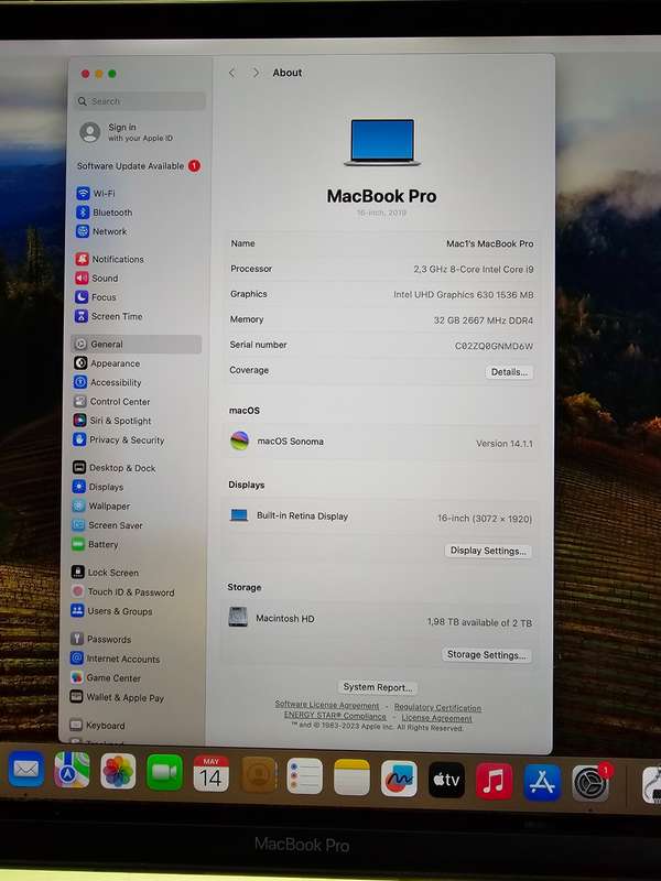 Apple MacBook Pro 16-inch | Core-i9 | AMD 5500M | 32GB RAM | 2TB SSD | R30 Delivery