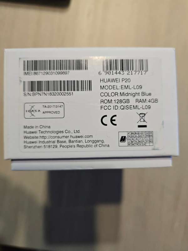 Huawei P20 Smartphone | 128GB Storage | 4GB RAM | Midnight Blue | R30 Delivery
