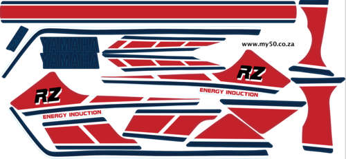 Yamaha RZ 50 Decal Set - Red Bike