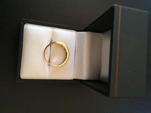 Solid 10k Yellow Gold Half Eternity Ring