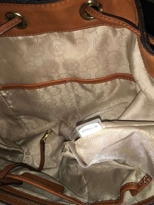 Michael Kors Jules Large Signature Brown Drawstring Shoulder Handbag -100% Authentic / Free Delivery