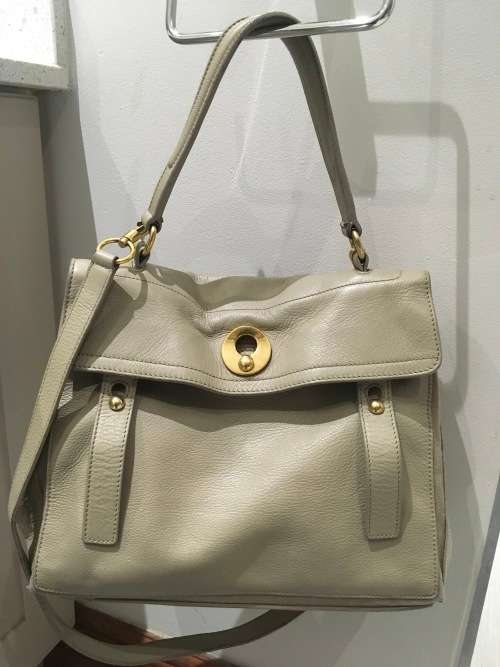Yves Saint Laurent MUSE TWO Bag in Stone/ Ivory  - 100% Authentic / Free Overnight Delivery