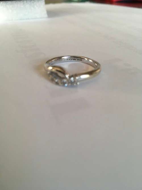 BROWNS 9k White Gold Diamond Ring and 18k Pendant Set - Certificate Included