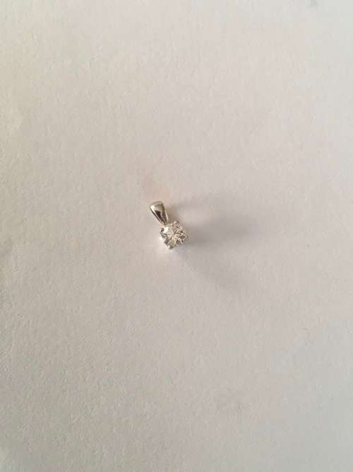 BROWNS 9k White Gold Diamond Ring and 18k Pendant Set - Certificate Included