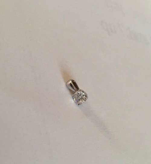 BROWNS 9k White Gold Diamond Ring and 18k Pendant Set - Certificate Included