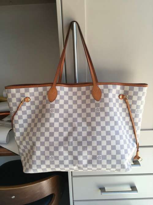 Authentic LOUIS VUITTON Neverfull GM Damier Azur Tote Bag